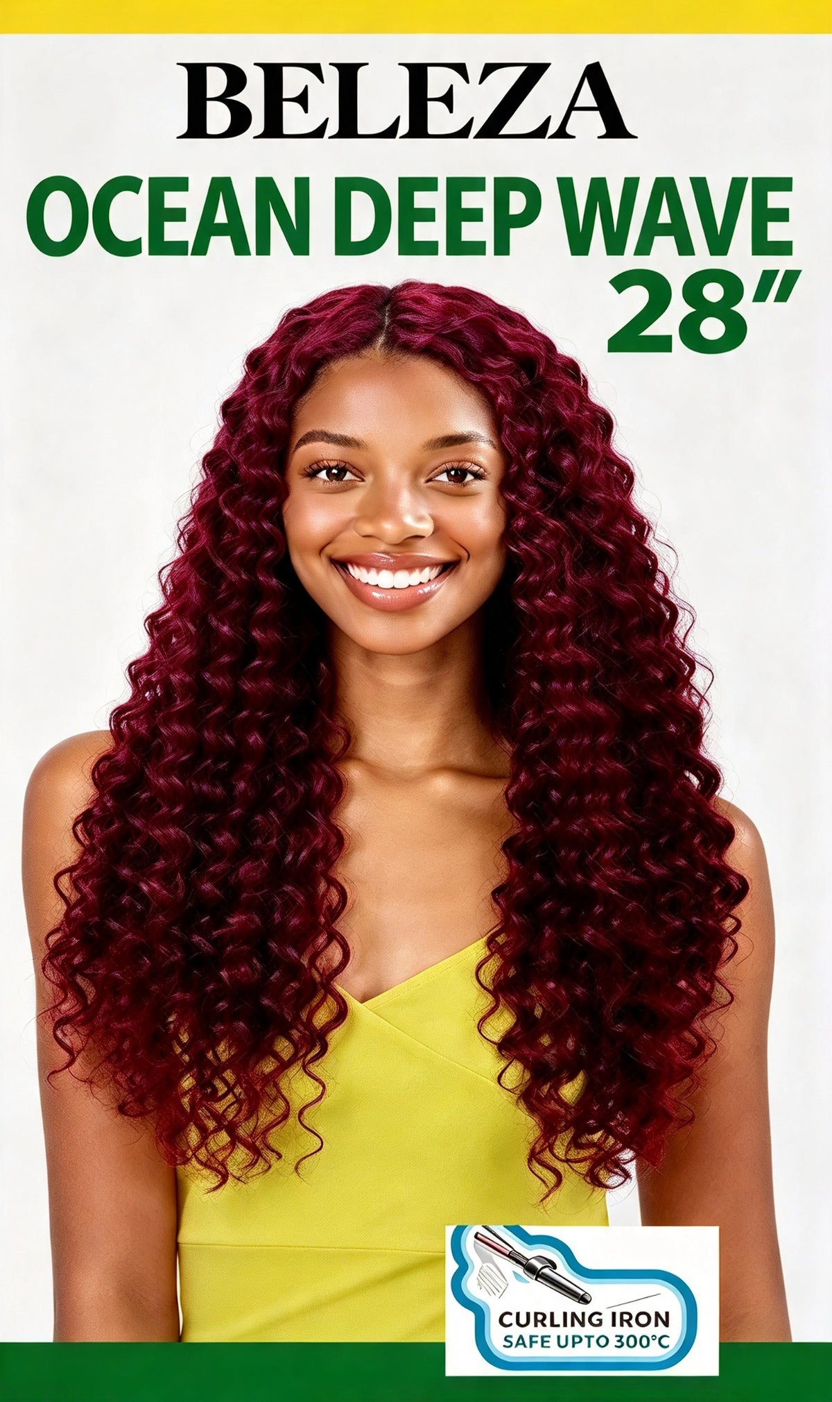 BELEZA OCEAN DEEP WAVE 28" Semi-natuurlijk krullend invlecht-haar | Kleur: 1, 1B, 2, 4