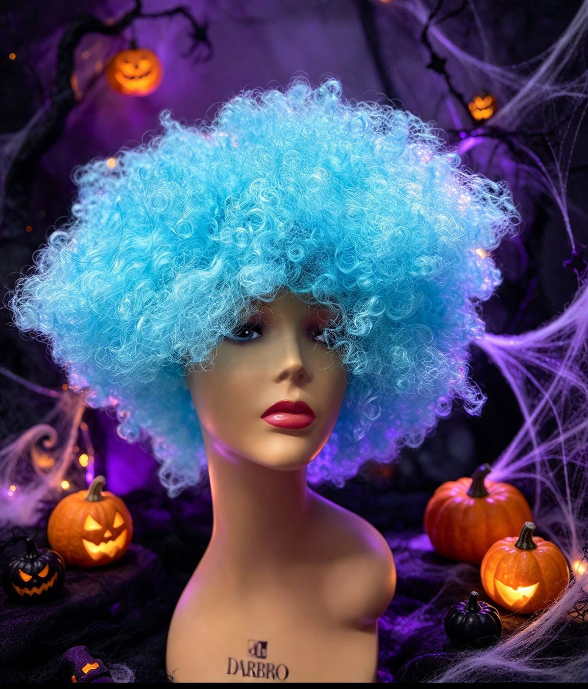 ¡Envío Gratis! Peluca Afro Azul Especial Para Halloween - Color: Azul - Tala Cosmeticos