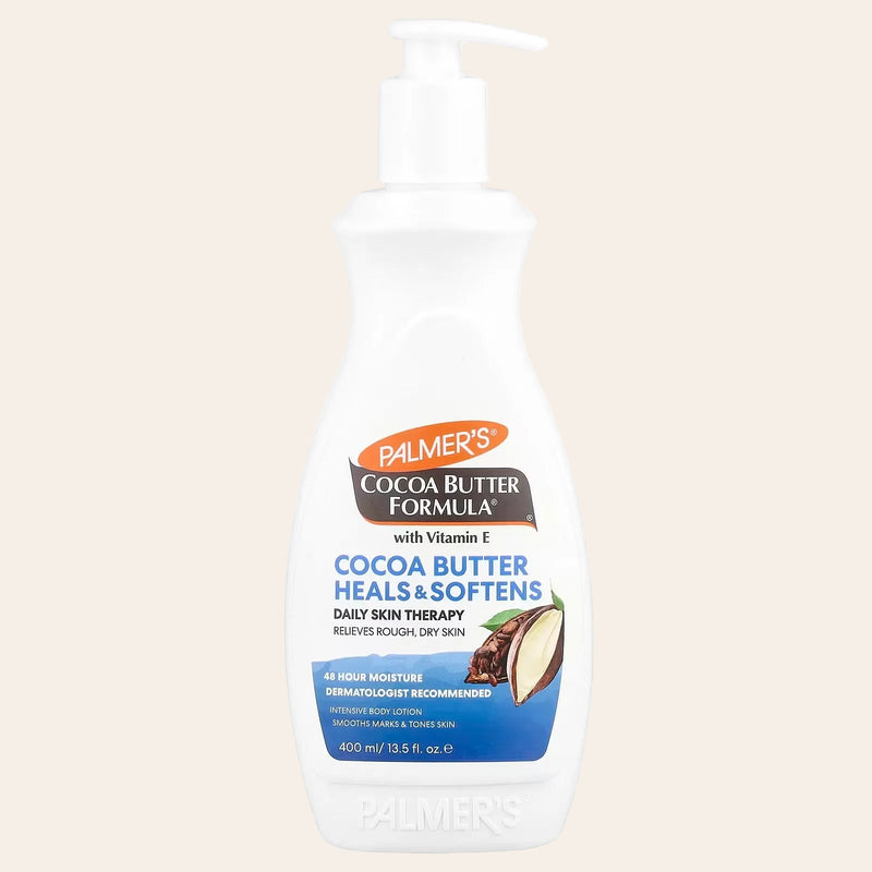 Palmer's Cocoa Butter Formula® con vitamina E, Terapia diaria para curar y suavizar la piel, 400 ml (13,5 oz. líq.)