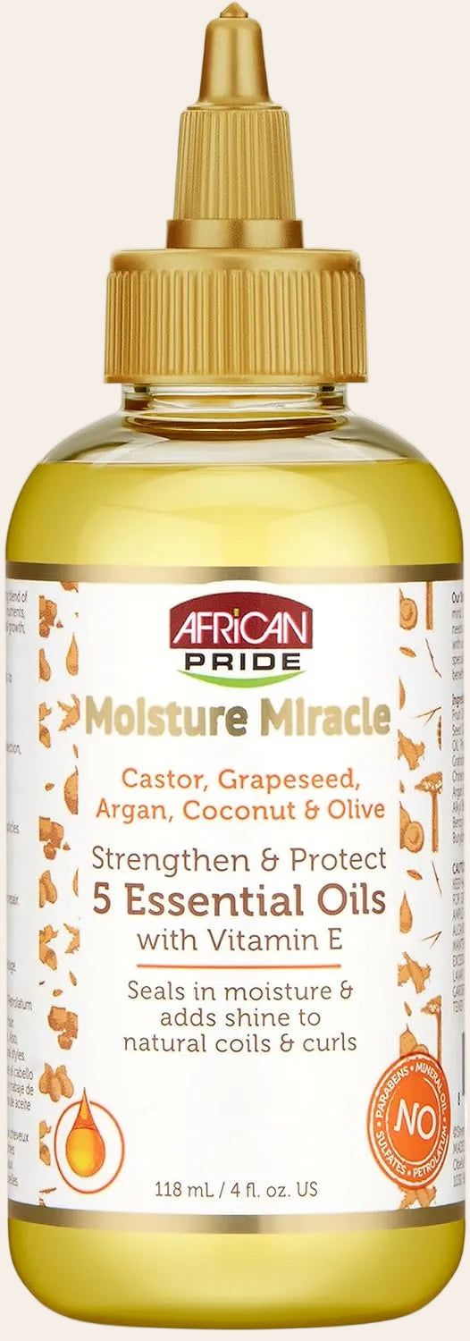 African Pride - Moisture Miracle Strengthen & Protect 5 Essential Oils 4oz