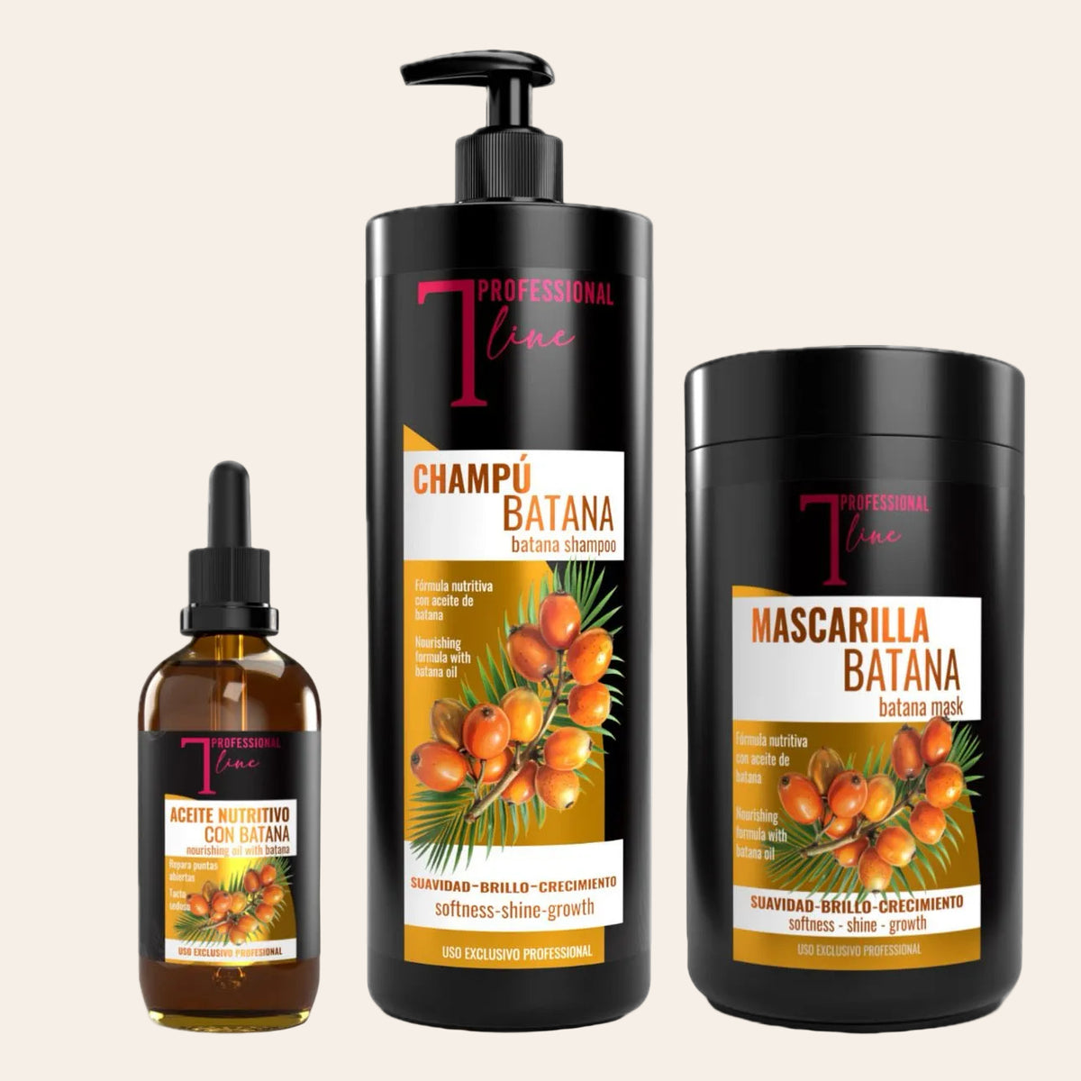 T Professional Batana: champú, mascarilla y aceite para el cuidado, la hidratación y la nutrición del cabello