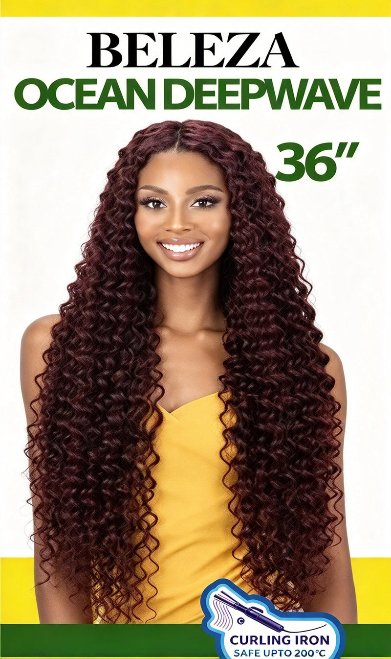 BELEZA OCEAN DEEPWAVE 36" Cosido Rizado Semi-Natural | Color: 1, 1B, 2, 4