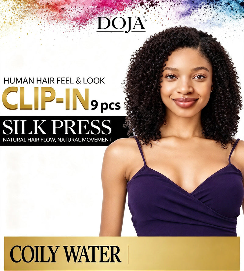 COILY WATER CLIP-IN 9 PCS Rizado Semi-Natural | Color: 1, 1B y 2