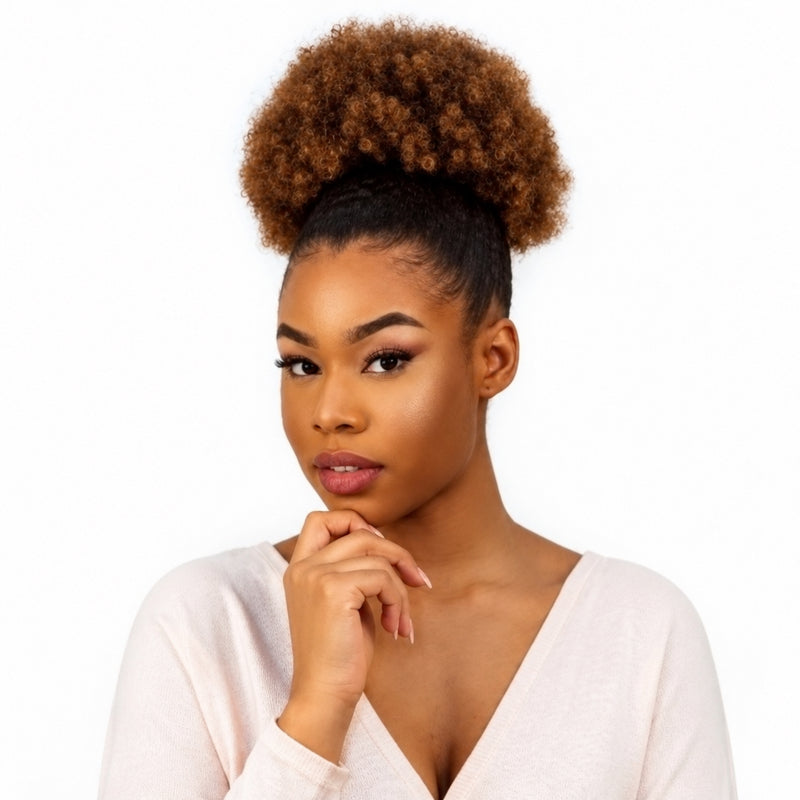 AFRO PUFFY MEDIUM Semi-Natural Ponytail | Color: 1, 1B and 2