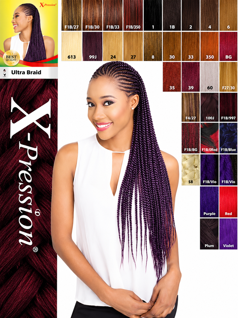 X-Pression Best Quality Ultra Braid – Extensiones Sintéticas para Trenzas