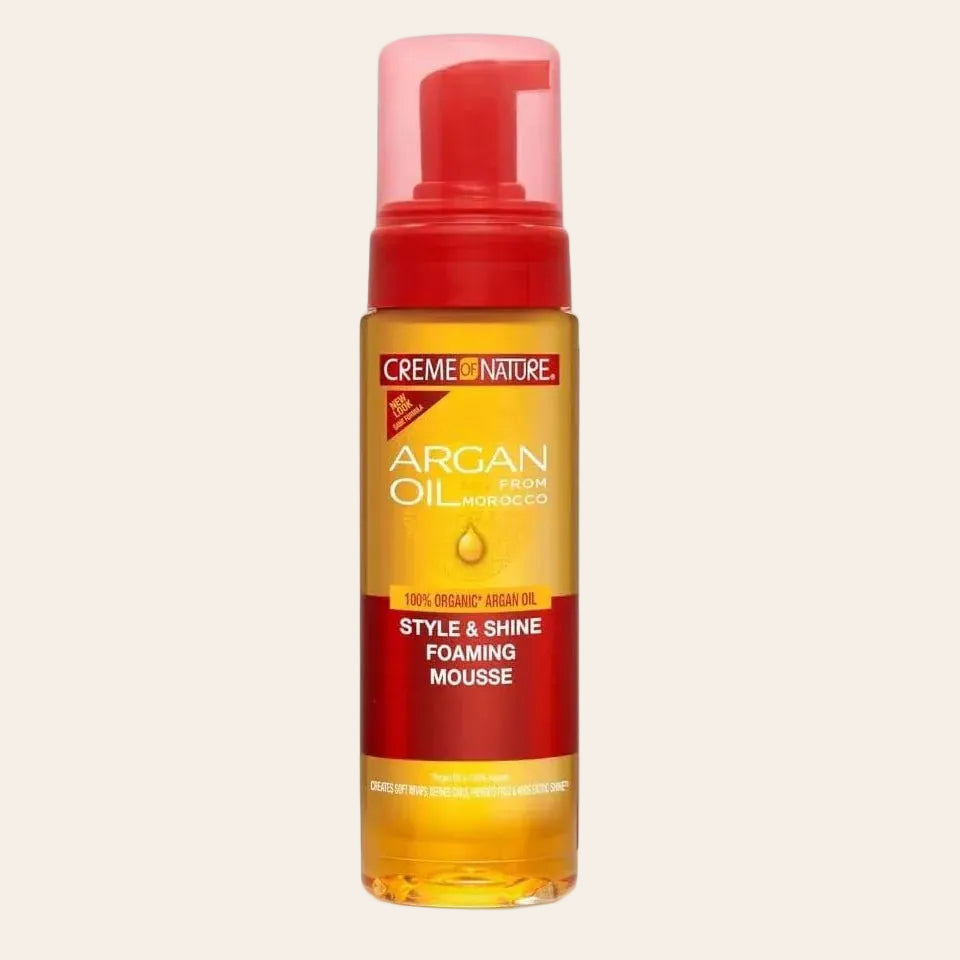 Creme of Nature - Argan Oil Style & Shine Foaming Mousse 7oz - Tala Cosmeticos