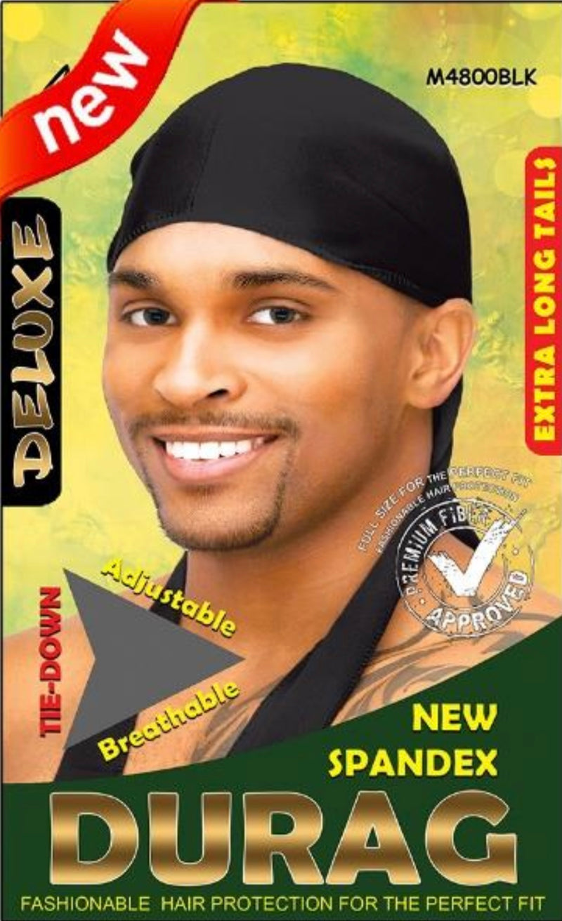 Murry - Negro New Spandex Durag #M4800BLK - Tala Cosmeticos
