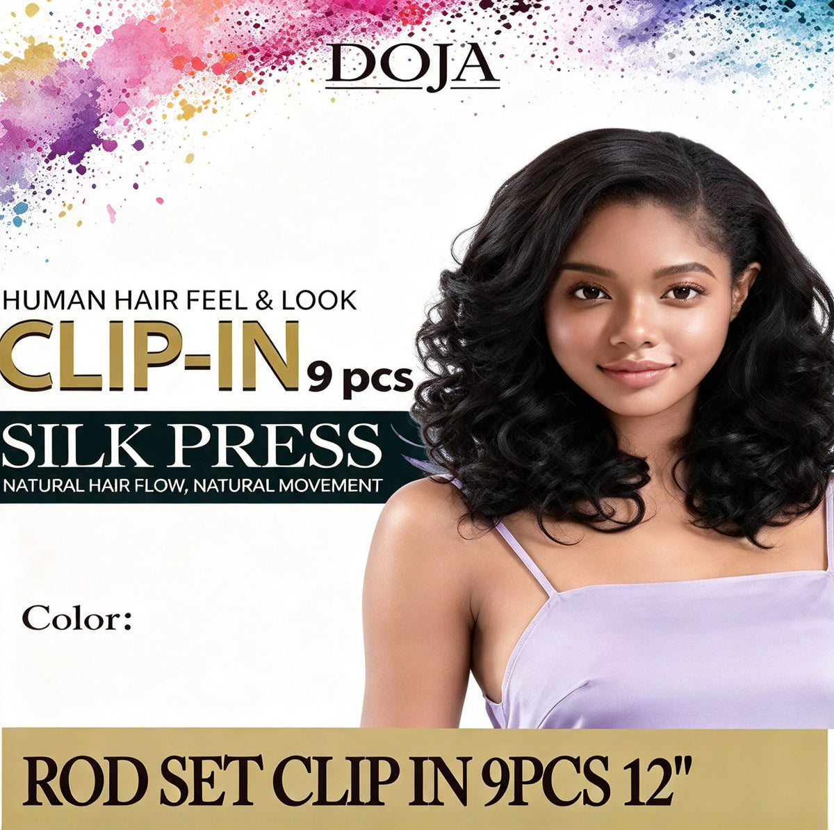 ROD SET CLIP IN 9 PCS 12" Ondulado Semi-Natural | Color: 1B, 2, 4, OT27, OT30