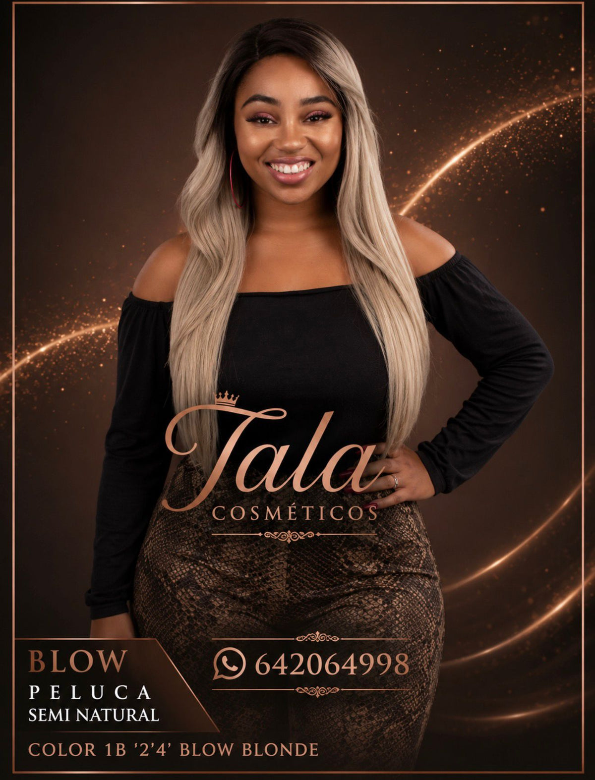 PARRUCCA BLOW SEMI NATURALE
COLORE: 1B, 2, 4 e BLOW BLONDE