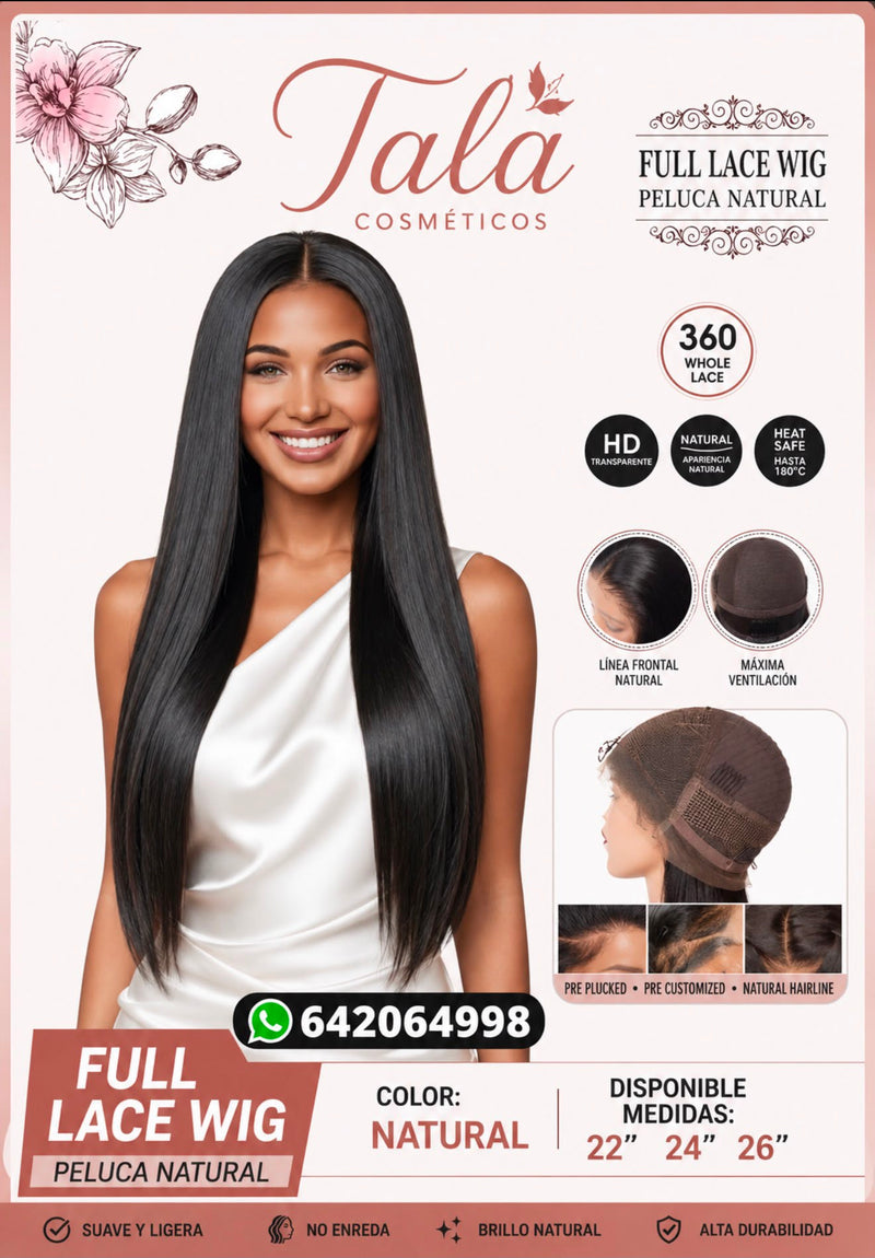 FULL LACE WIG LIZO - PELUCA NATURAL - Tala Cosmeticos