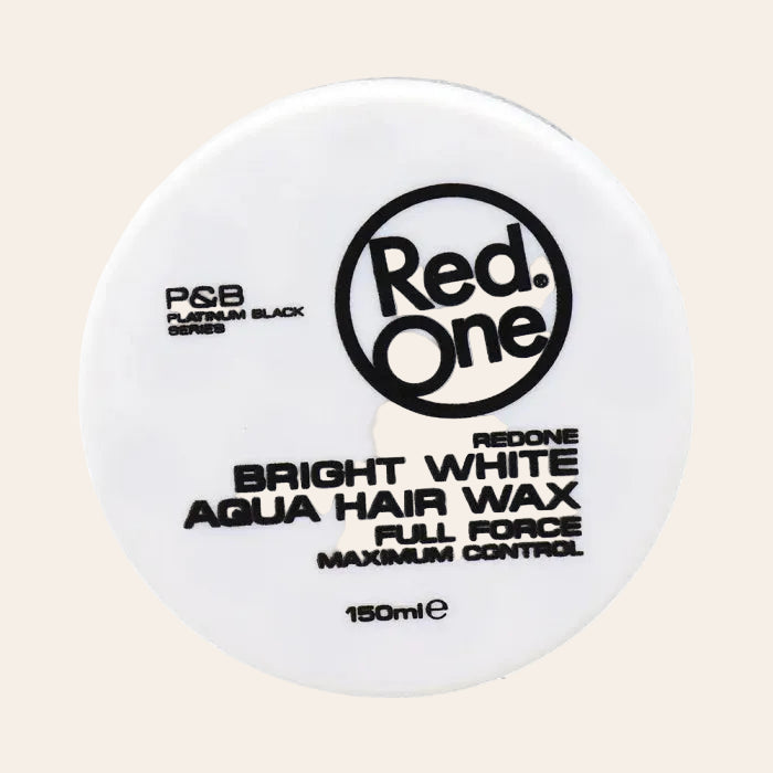 Red One Bright White Aqua Hair Wax Styling Wax for Men 150ml