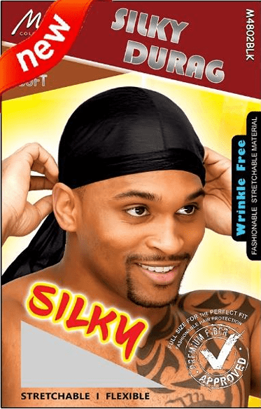 Murry - New Silky Black Wrinkle Free Durag #M4802BLK - Tala Cosmeticos