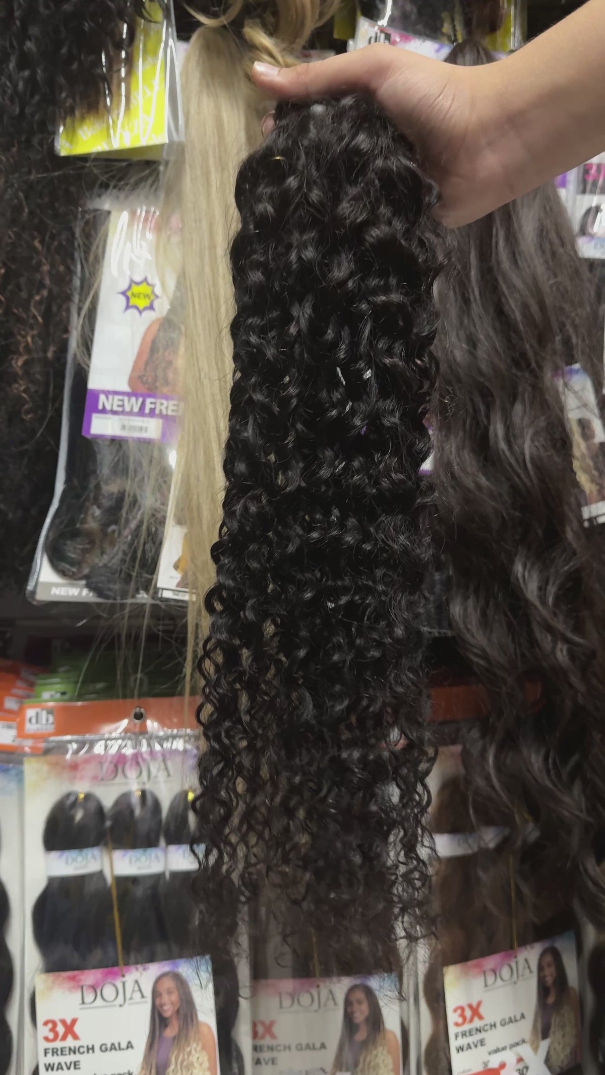 24" Cosido Rizado Natural - Color Natural