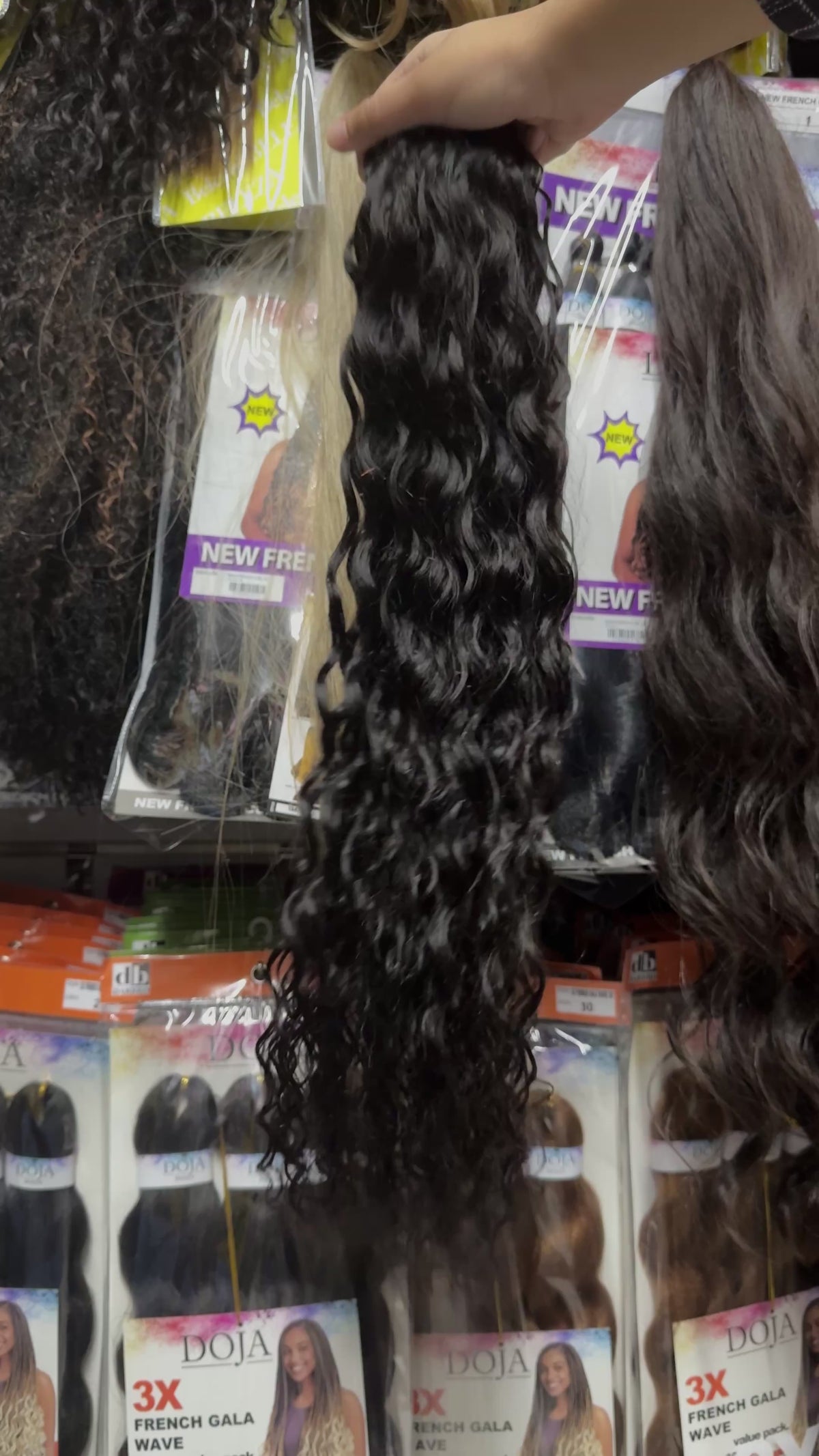 32" Cosido Rizado Natural - Color Natural