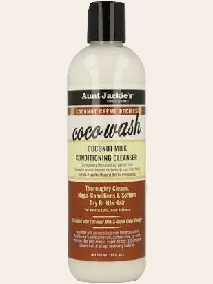 Aunt Jackie's - Coconut Creme - Coco Wash Coconut Milk Conditioning Cleanser 12o